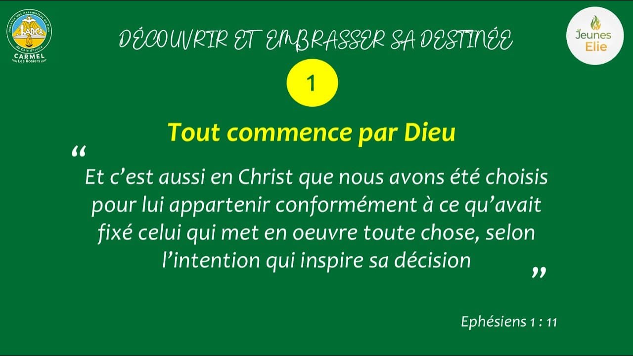 📖 ÉTUDE 1 – TOUT COMMENCE PAR DIEU