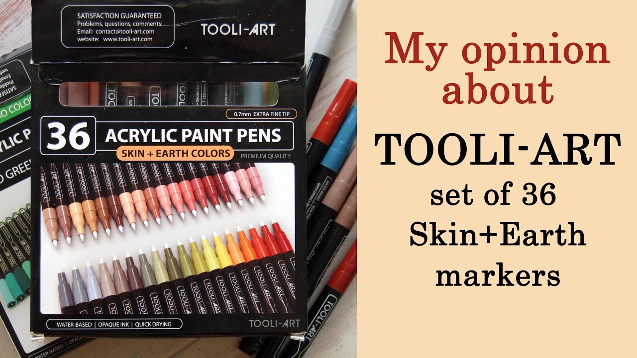 My opinion about TOOLI-ART set of 36 acrylic markers 'Skin + Earth' #coloring  #adultcoloring