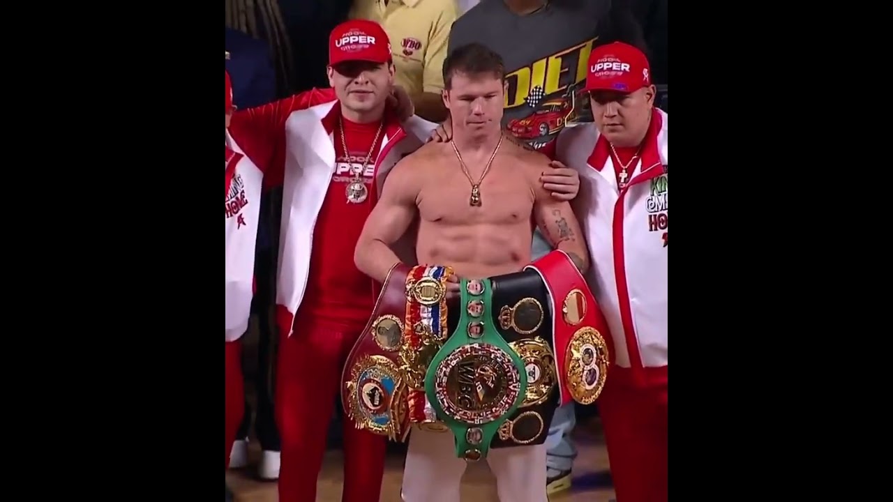 CANELO WITH ALL THE BELTS! 👑