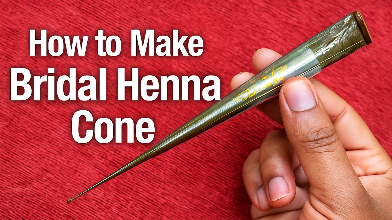 How to Make Bridal Henna Cone at Home | Perfect Premium Mehndi Cone for Bridal Design