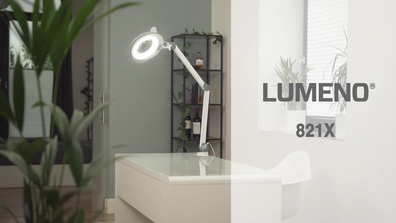 Lumeno LED Lupenleuchte Serie 8213/8215 mit regulierbarer Helligkeit, Grau