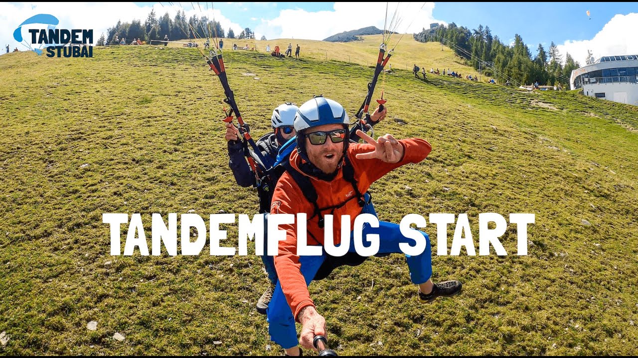 Starten Gleitschirm Tandemflug | TANDEM STUBAI