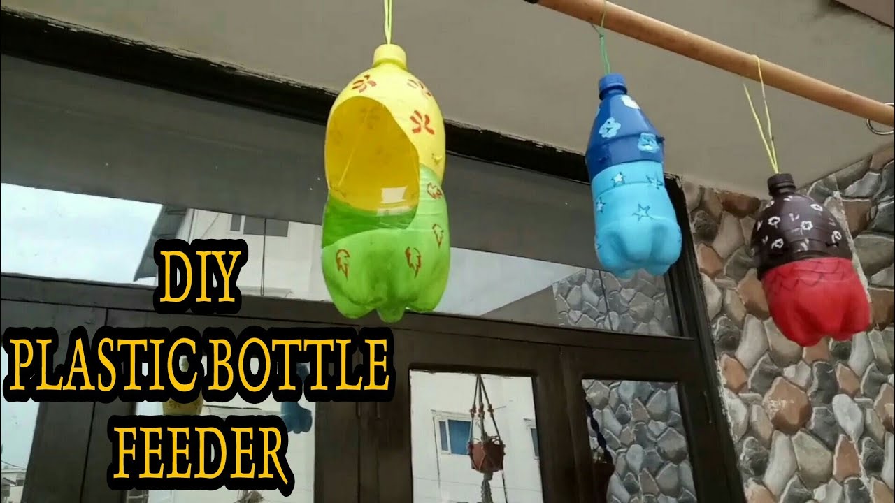 How to make a bird feeder /recycled plastic bottle 🐦🐦