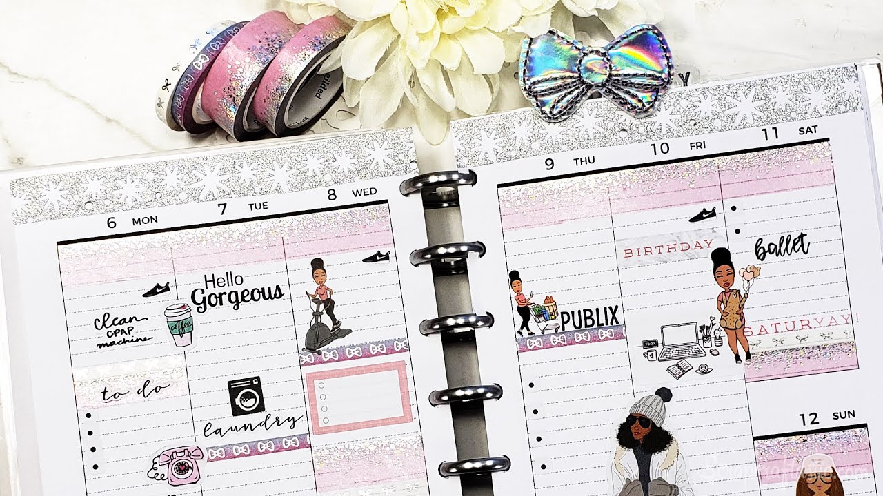Winter Wonderland PLAN WITH ME 2020 Scrapcraftastic Weekly Planner Challenge