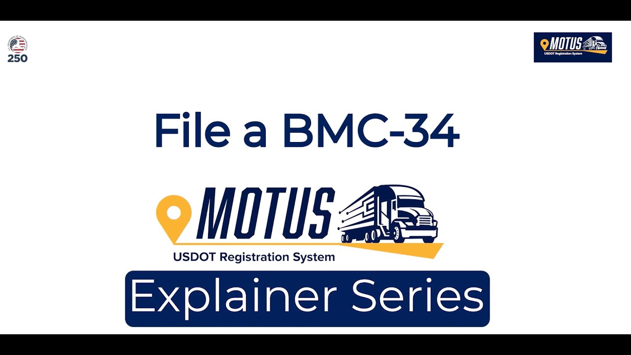 File a BMC-34 | Motus Explainer Series
