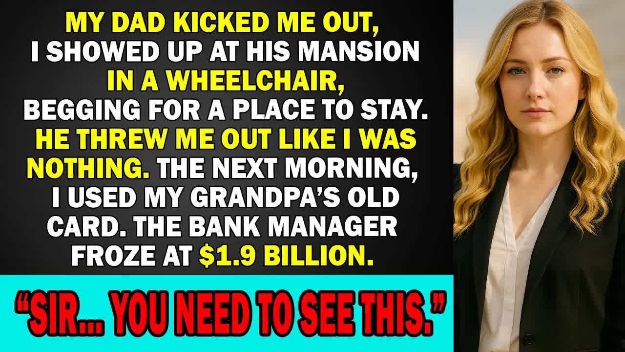 My Dad Kicked Me Out  I Used My Grandpa’s Old Card, And the Bank Manager Froze at $1 9 Billion