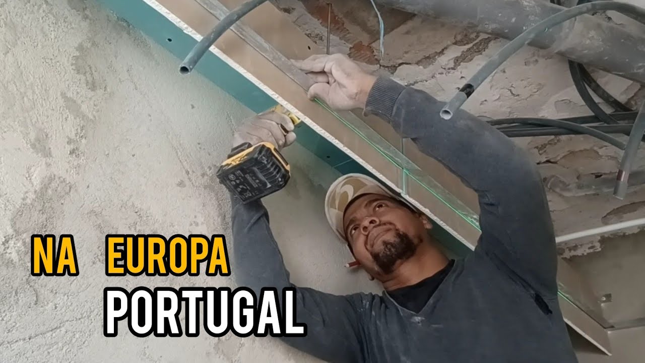 como fazer um teto em pladur com sanca invertida passo a passo