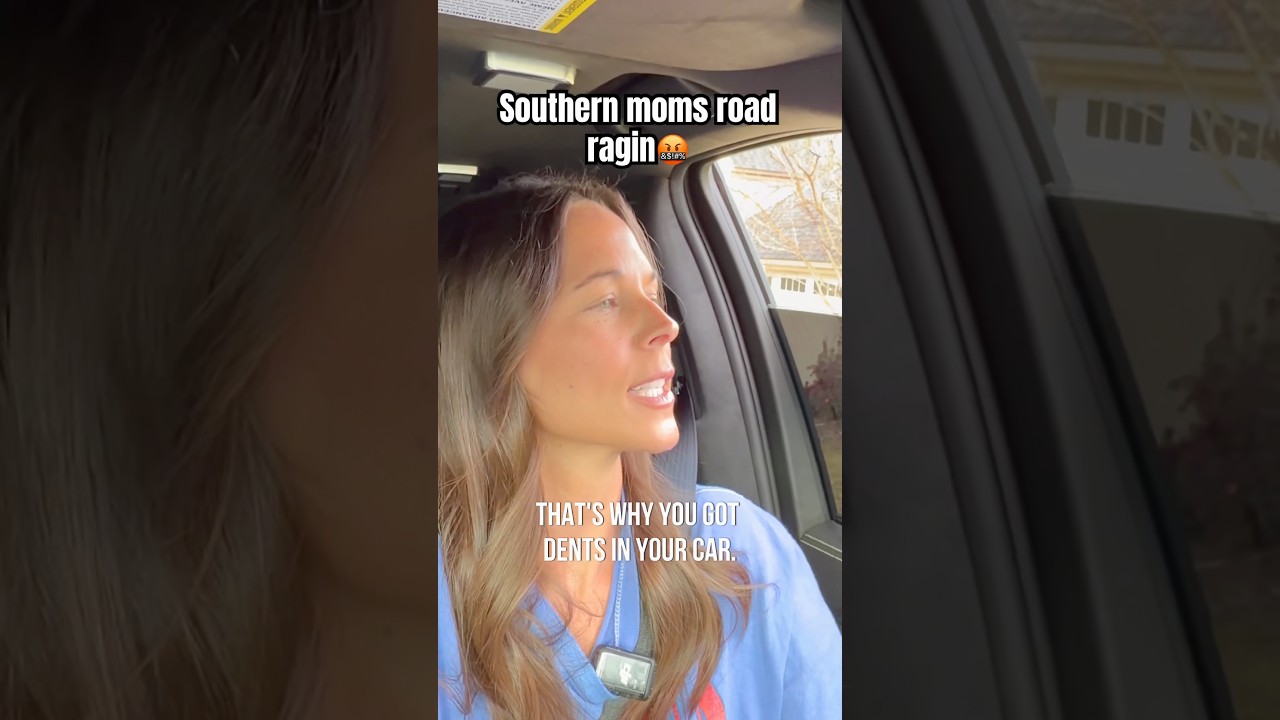 Southern moms road ragin🤬 #comedy #roadrage #momlife #southern #funnyvideo