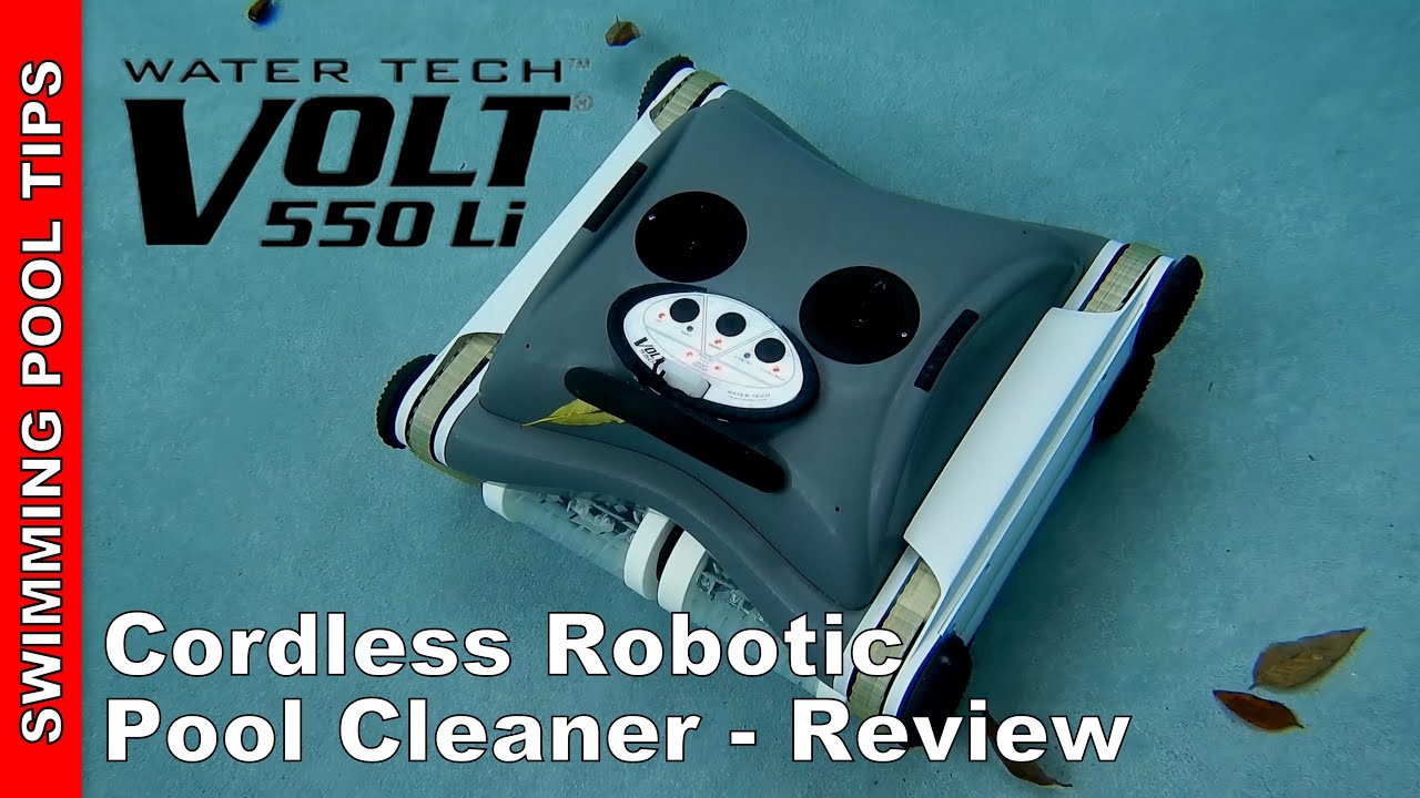 Water Tech Volt 550Li Cordless Robotic Pool Cleaner - Up to 4 Hours per Charge or a Weekly Cycle!