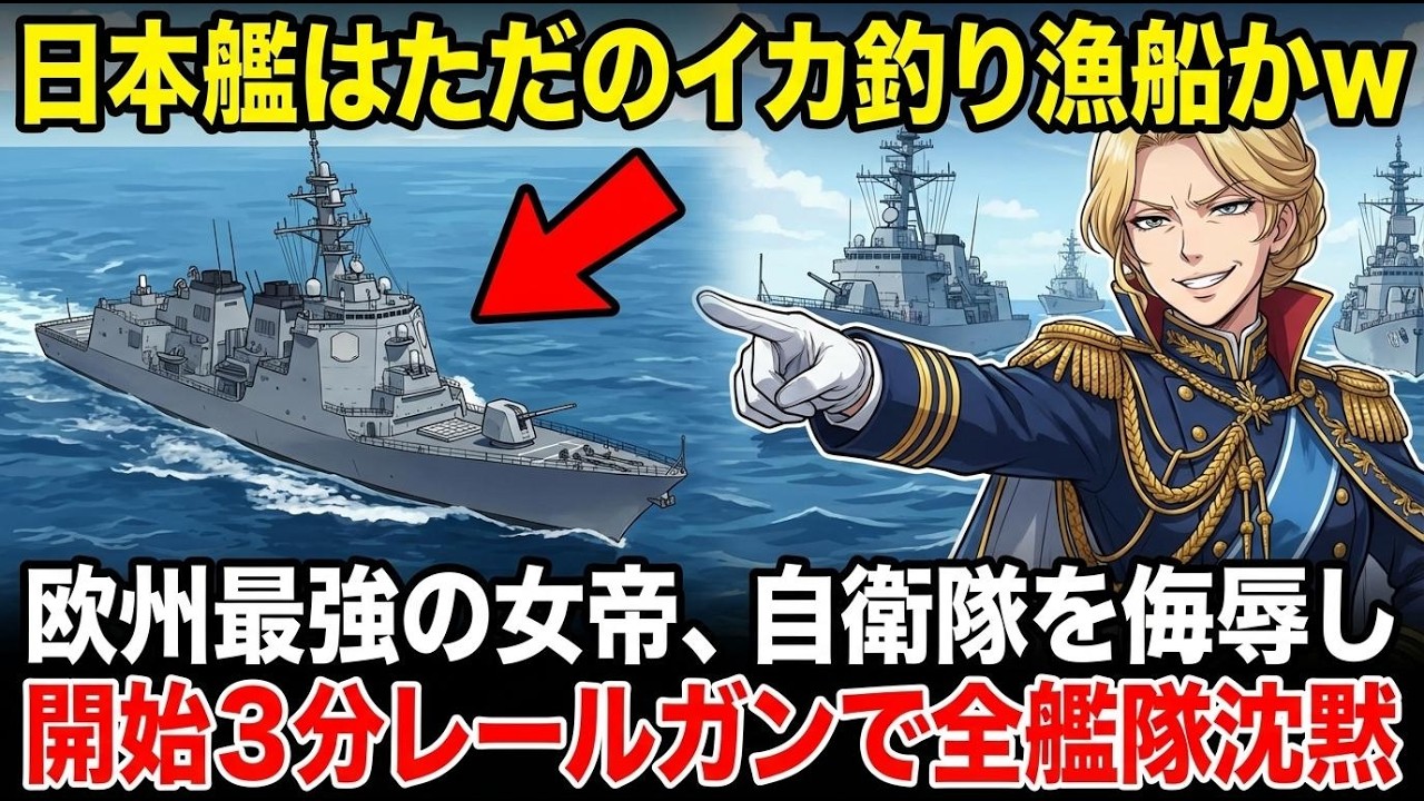 「日本艦は計算機だけのオタクｗ」嘲笑う欧州の女帝→イージス艦『まや』の”電磁抜刀”が、彼女の最強艦隊を3秒で鉄屑に変えた【海外の反応】
