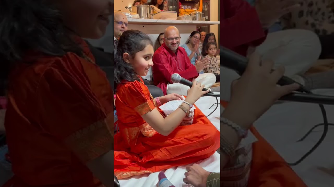 Krishna krishna mukunda janardana by 8 years girl# GsB bhajan United kingdom 🥰🥰