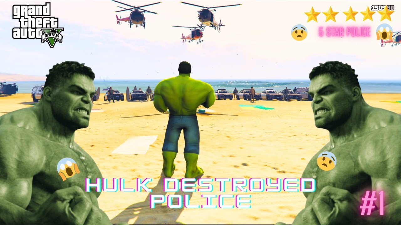 HULK vs 5-STAR POLICE! 😱 Extreme Rampage in GTA 5 (Mod Gameplay)