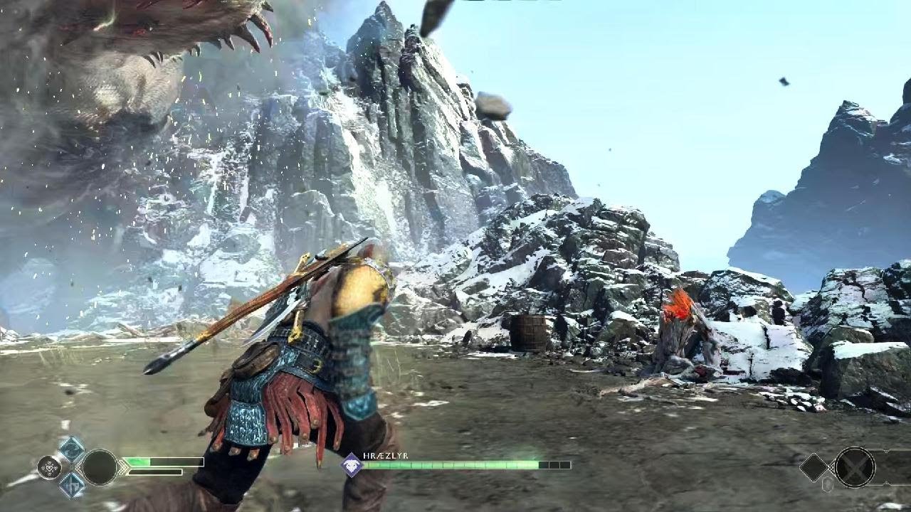 Kratos vs the dragon thingy