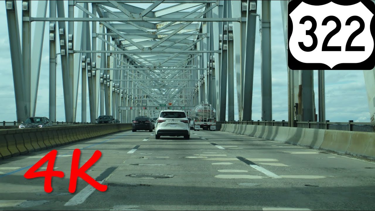 ⁴ᴷ Commodore Barry Bridge westbound [ALTERNATE TAKE] [4K VIDEO]