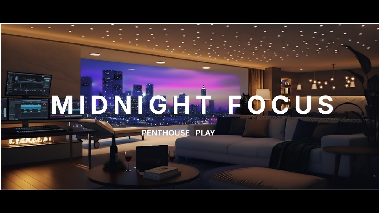 Midnight Focus | Luxury Night Ambience for Deep Work ,Calm and relaxation | 3 Hours