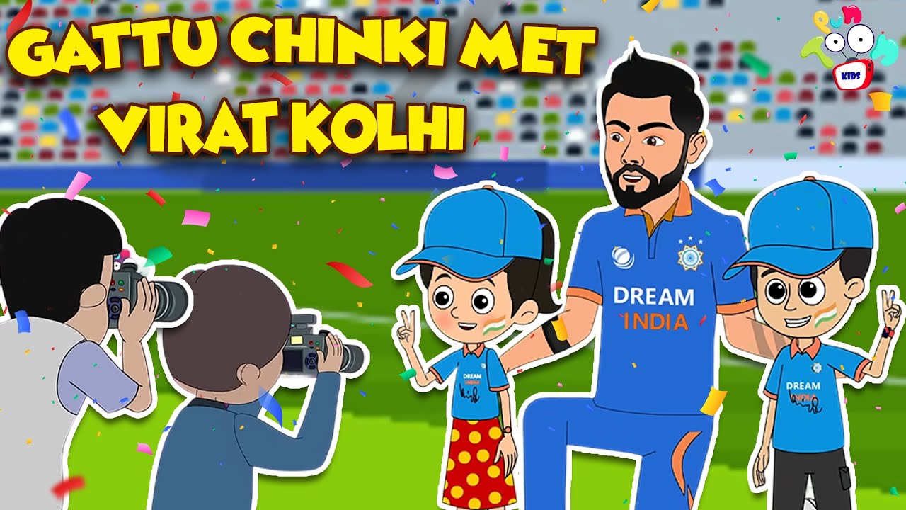 Gattu Chinki Met Virat Kolhi | Favourite Cricketer | Animated Stories | Moral Stories | PunToon Kids
