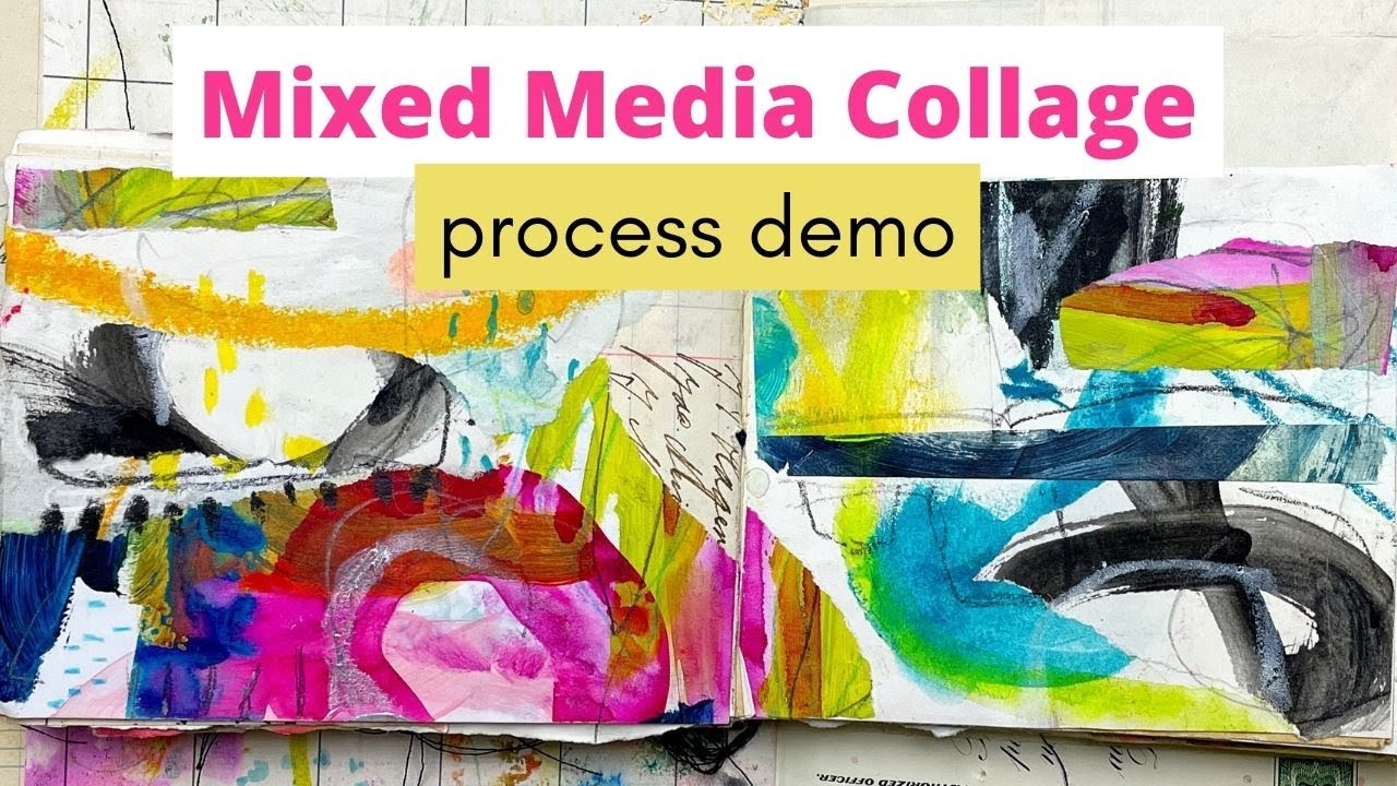 Mixed Media Collage Process in Mini Journal