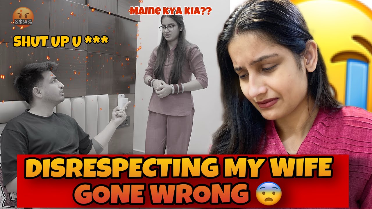DISRESPECTING MY WIFE🤬 || PRANK ON HER🤯 || SHE STARTED CRYING😭 || THE ODDINARY COUPLE
