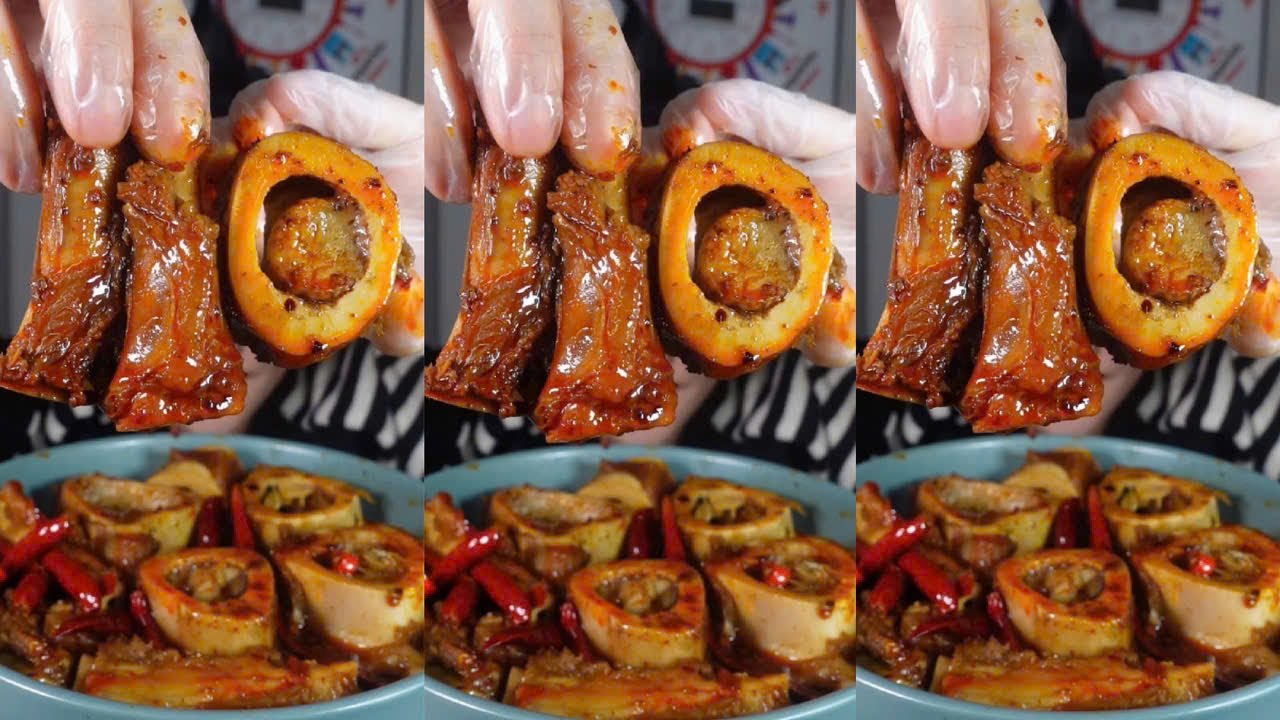 Eating Spicy Lamb Bone Marrow, Challenge Eating Spicy Beef Bone Marrow