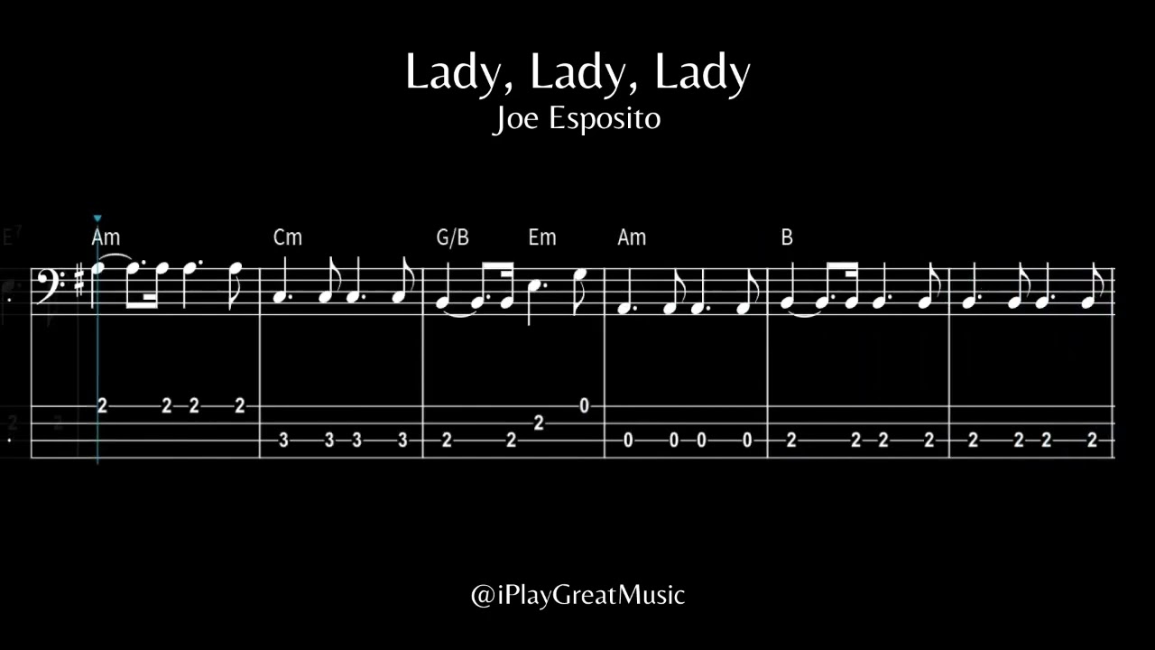 Lady, Lady, Lady [Bass/TAB] - Joe Esposito