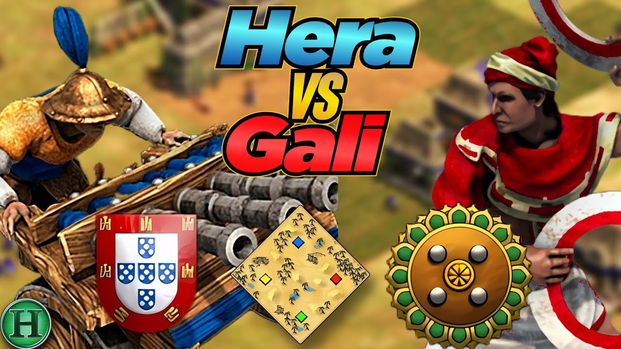 Portuguese vs Gurjaras | 1v1 Arabia | vs Gali | AoE2