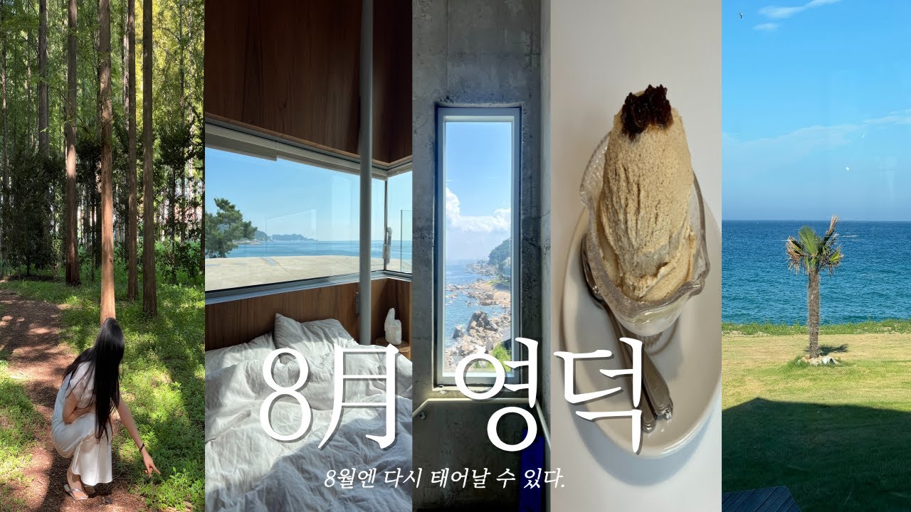 [VLOG] 8월의 여름방학 : 영덕에서 조용히 보낸 2박 3일 여름 휴가 | 하늘과 바다에 둘러싸인 숙소 | 영덕 송이젤라또 | 메타세콰이어 숲 | 영덕 여행