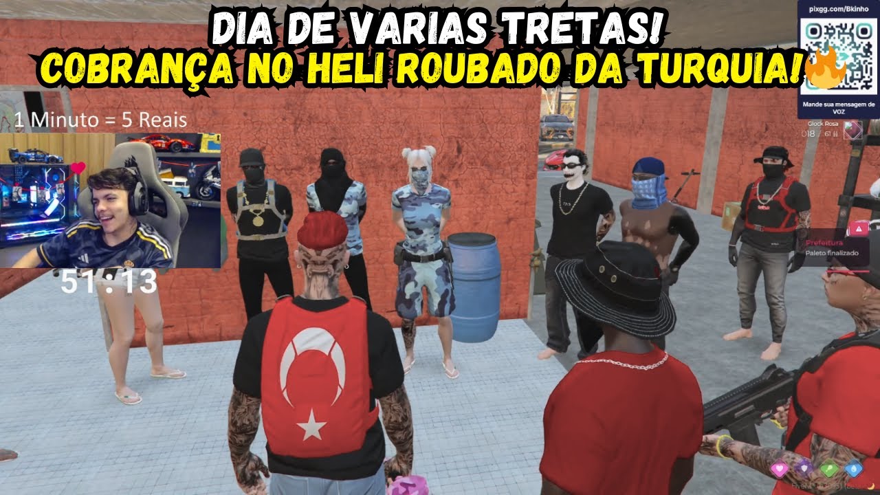 DIA DE VARIAS TRETAS! + HELI DA TURQUIA FOI ROUBADO E A TROPA FOI NA COBRANÇA! 🔥 | GTA RP