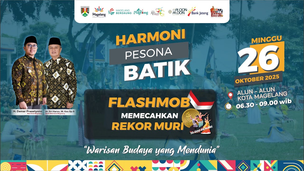 DETIK-DETIK MAGELANG PECAHKAN REKOR DUNIA MURI - FLASHMOB HARMONI PESONA BATIK