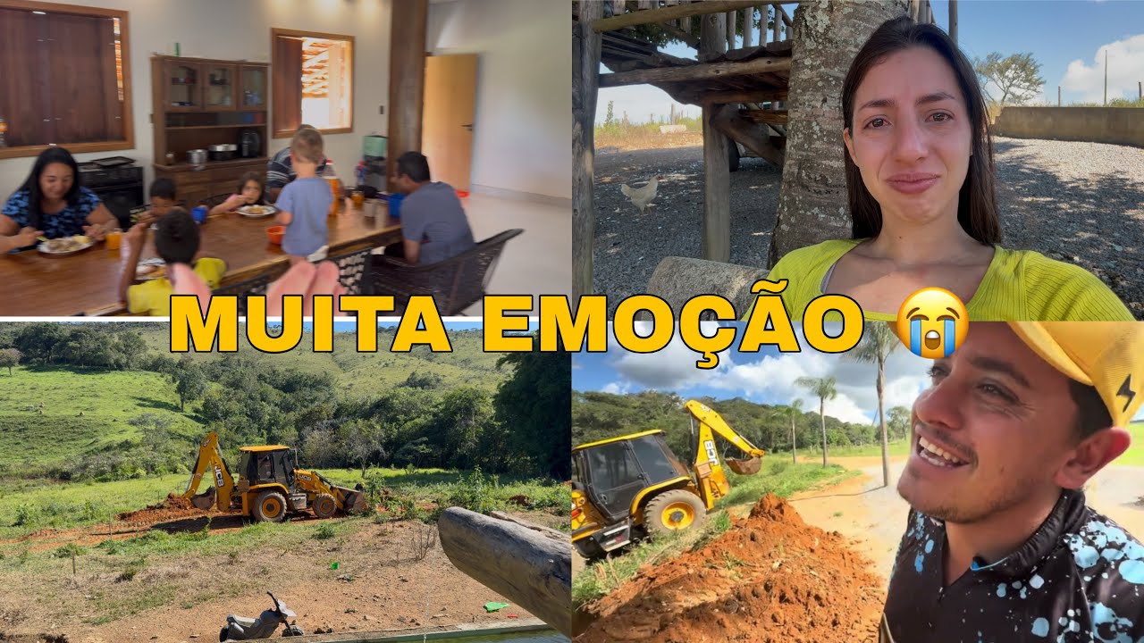 ME EMOCIONEI! COMEÇAMOS A CONSTRUÇÃO DA NOSSA PISCINA E ÁREA GOURMET + MINHA FAMÍLIA ESTA AQUI 😍