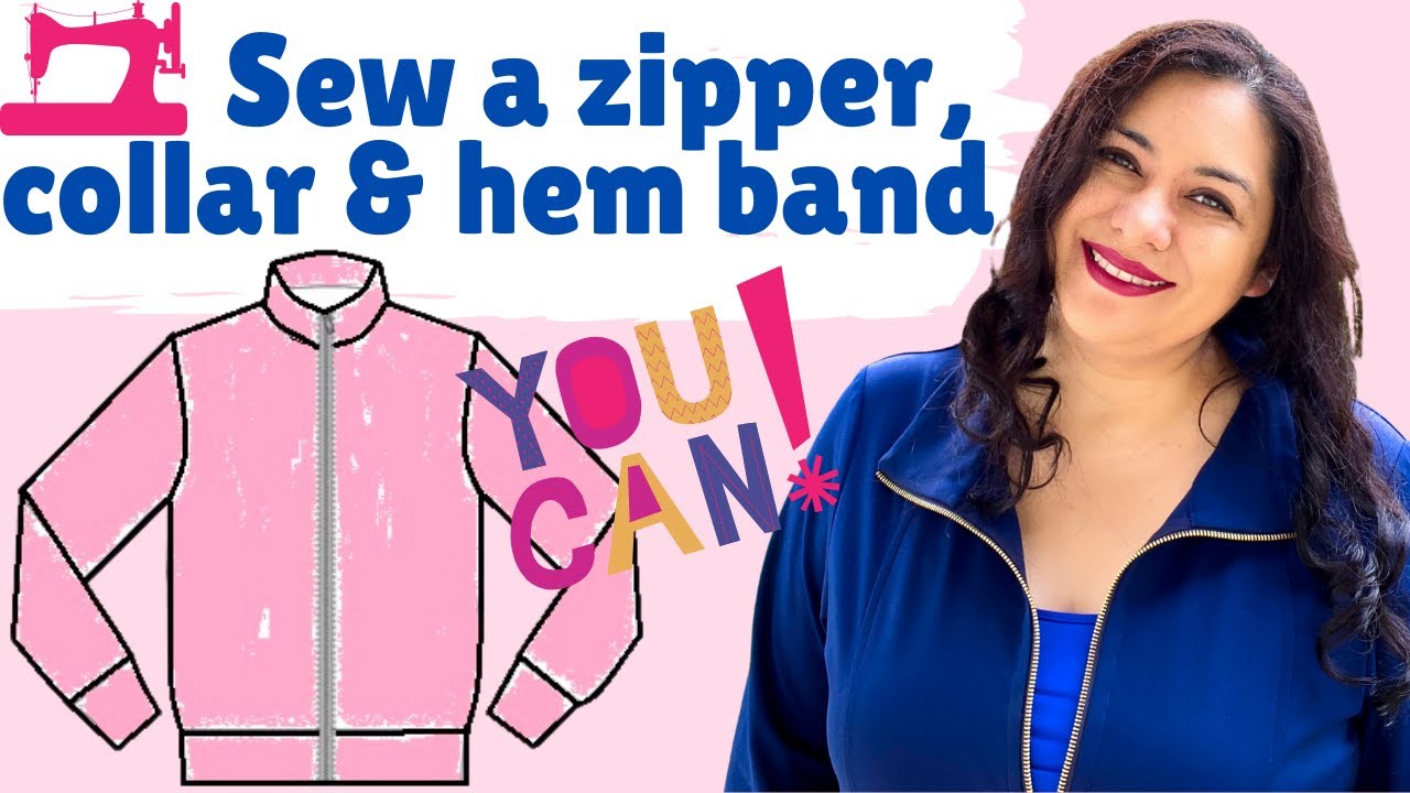 Sewing: JACKET SEPARATING ZIPPER, collar & hem band. I’m SHARING SECRETS! Sneaky Burrito roll.