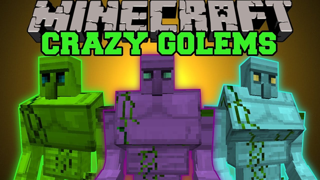 Minecraft: CRAZY GOLEMS (ОГРОМНЫЕ ГОЛЕМЫ, КУЧА ОРУЖИЯ И БРОНИ) Витрина модов Crazy Ores