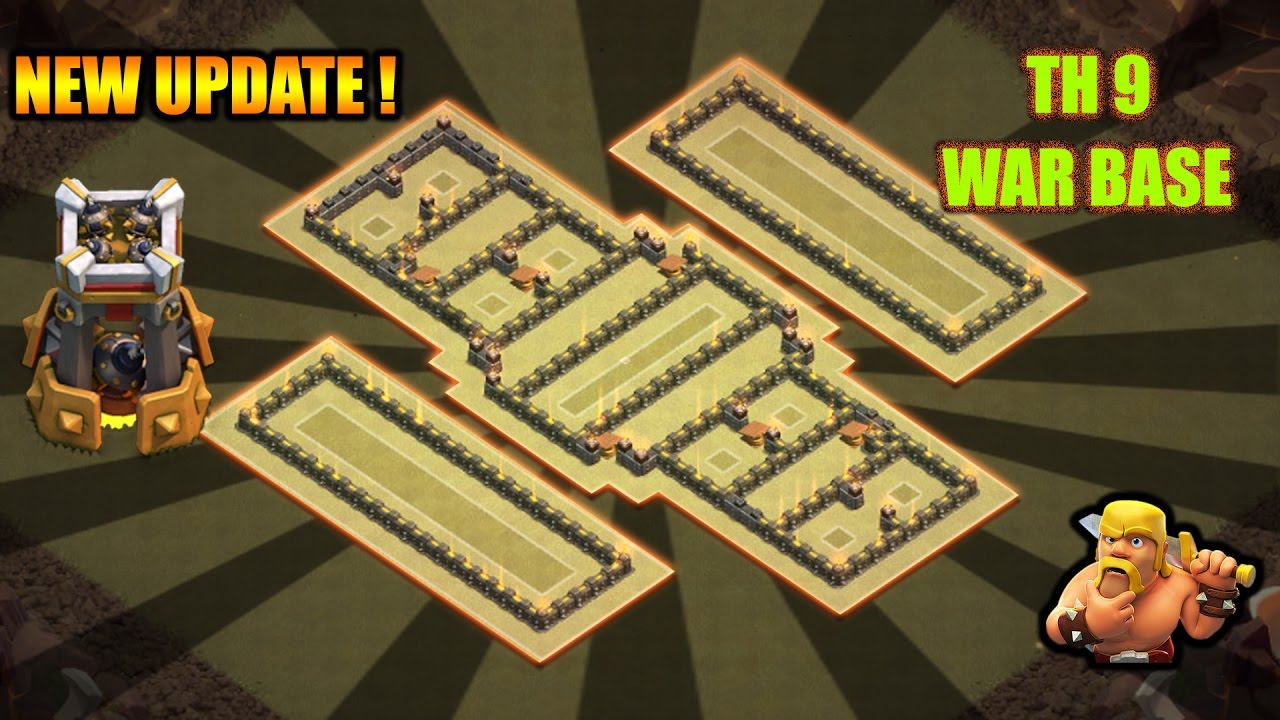 TH9 (TOWN HALL 9) ANTI 3 STAR WAR BASE WITH BOMB TOWER || NEW OCTOBER UPDATE 16 || Clash of Clans ✓