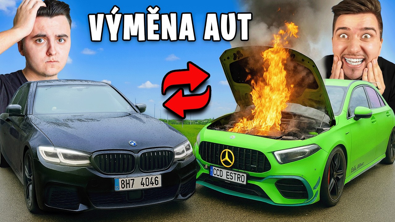Vyměnil jsem Auto s YouTuberem na 24 Hodin! (BMW vs. Mercedes)