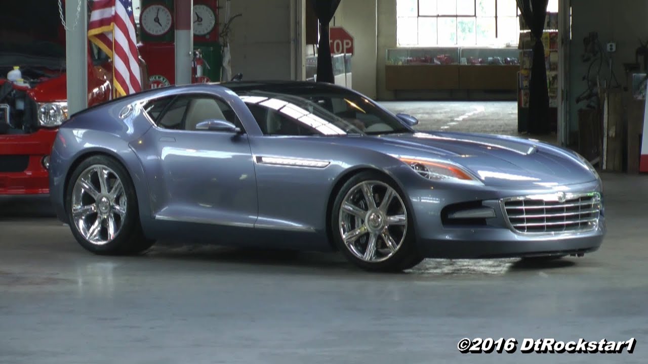 Chrysler Firepower Concept Car Startup, driving