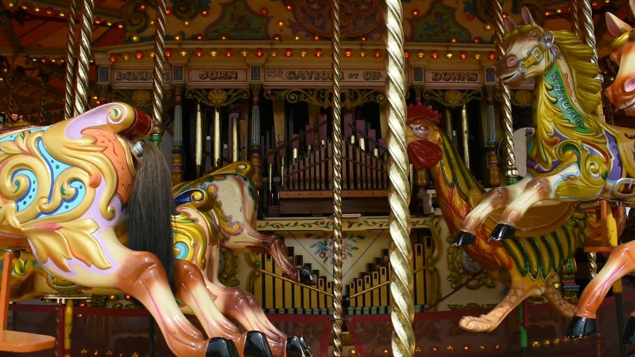 Downs' 89 key Gavioli fairground organ and gallopers - Great Dorset Steam Fair 2022