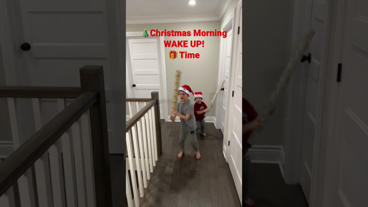Christmas Morning! Waking up mom and dad! 🎁🎁🎁