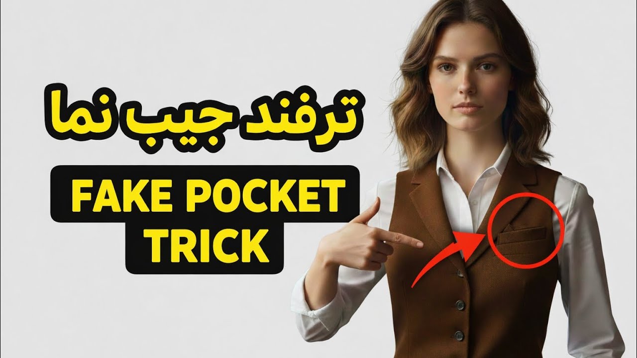 آموزش جیب‌نما روی جلیقه | Fake Pocket Sewing for Vest (Factory Technique