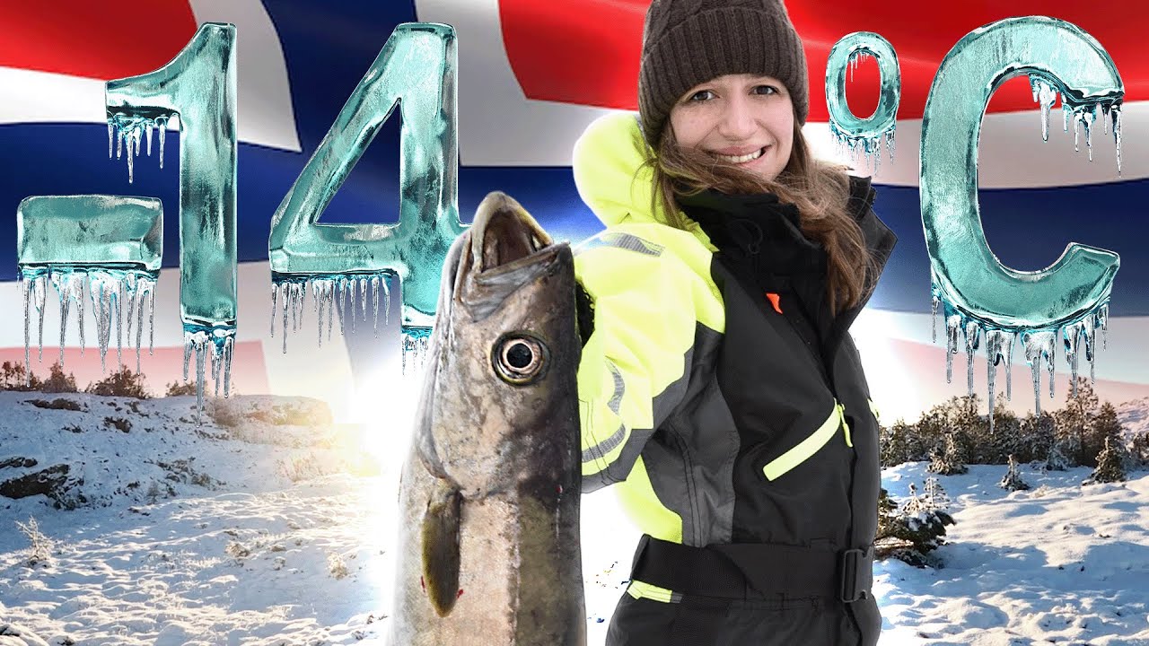Norway WINTER FISHING extreme: Catching Fish in the Atlantic Ocean