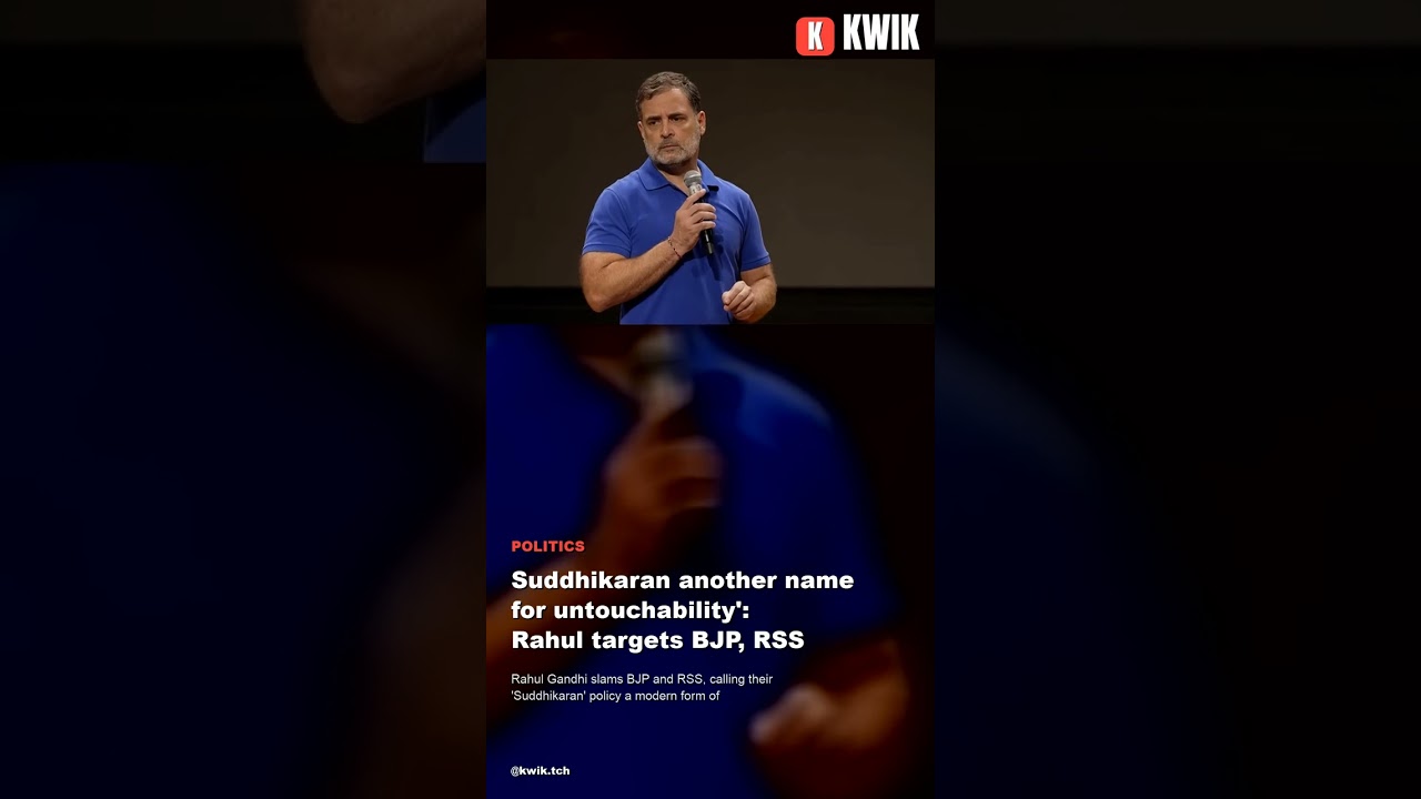 Suddhikaran another name for untouchability': Rahul targets BJP, RSS #Shorts