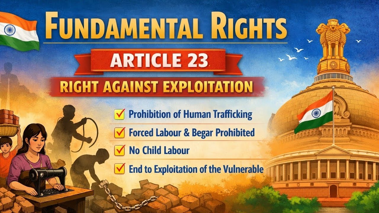 Fundamental Rights Explained | Article 23 – Right Against Exploitation | Indian Polity for UPSC 