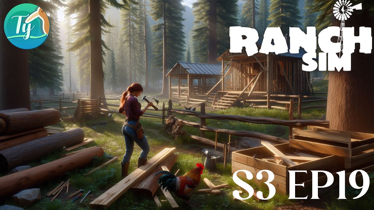 Ranch Simulator S3 Ep19: On construit le deuxième poulailler pour les coqs