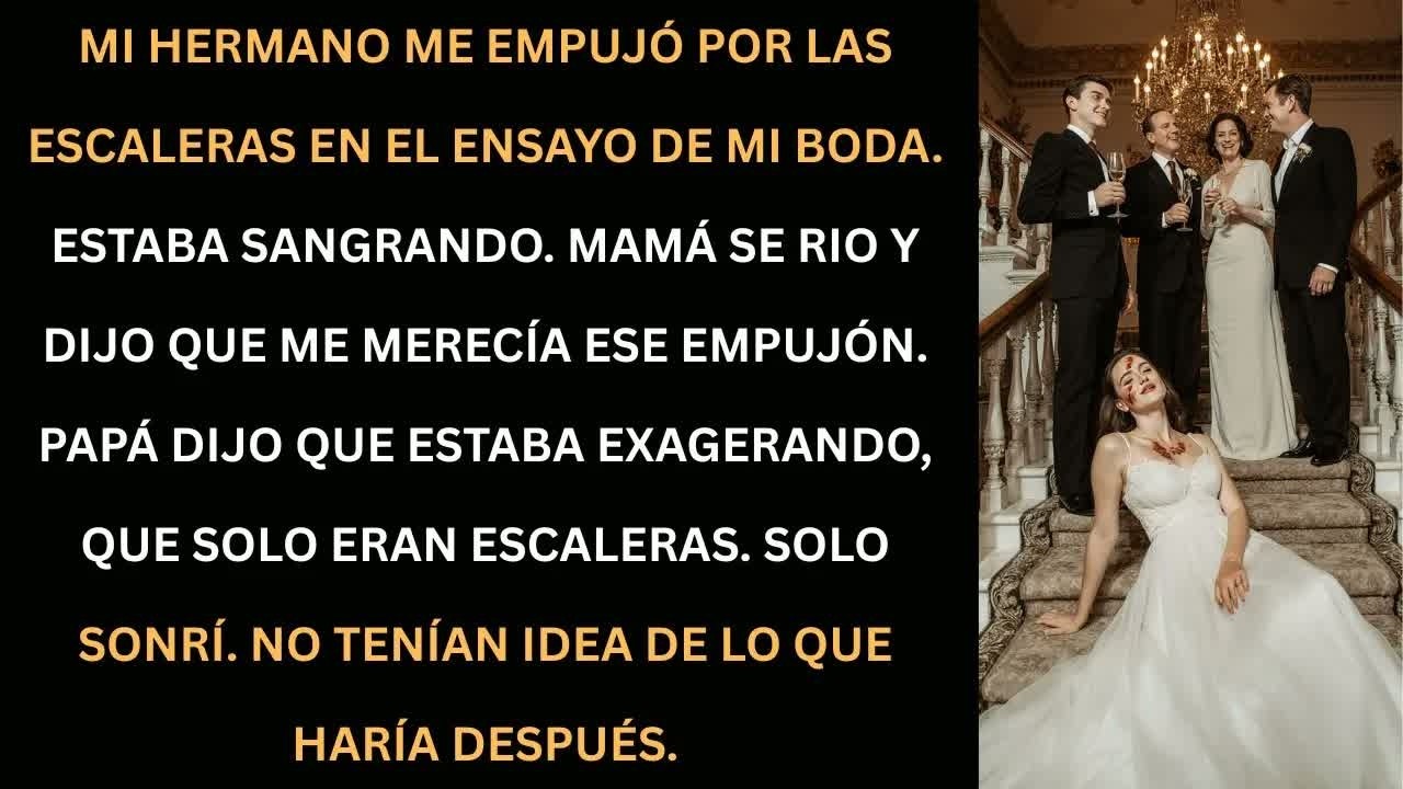 Me tiró por las escaleras en mi boda… y todos se rieron, hasta que hice esto.
