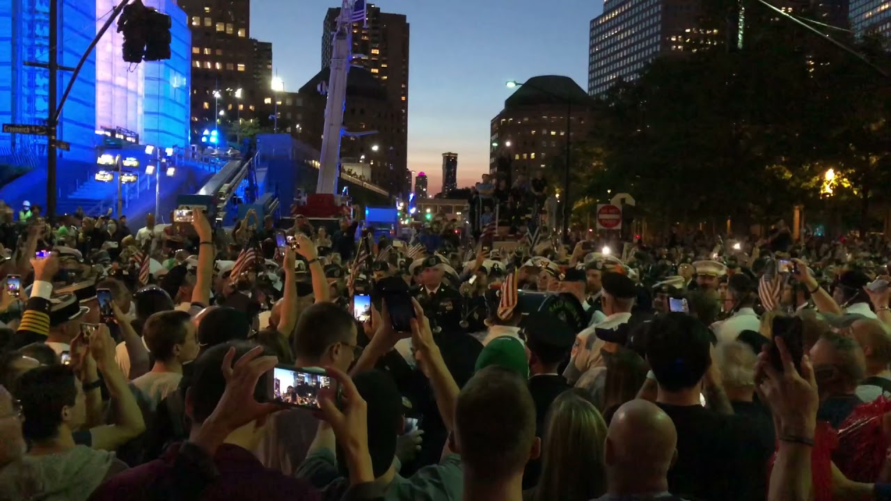 FDNY Emerald Society Pipes and Drums annual September 11th sunset tribute.
