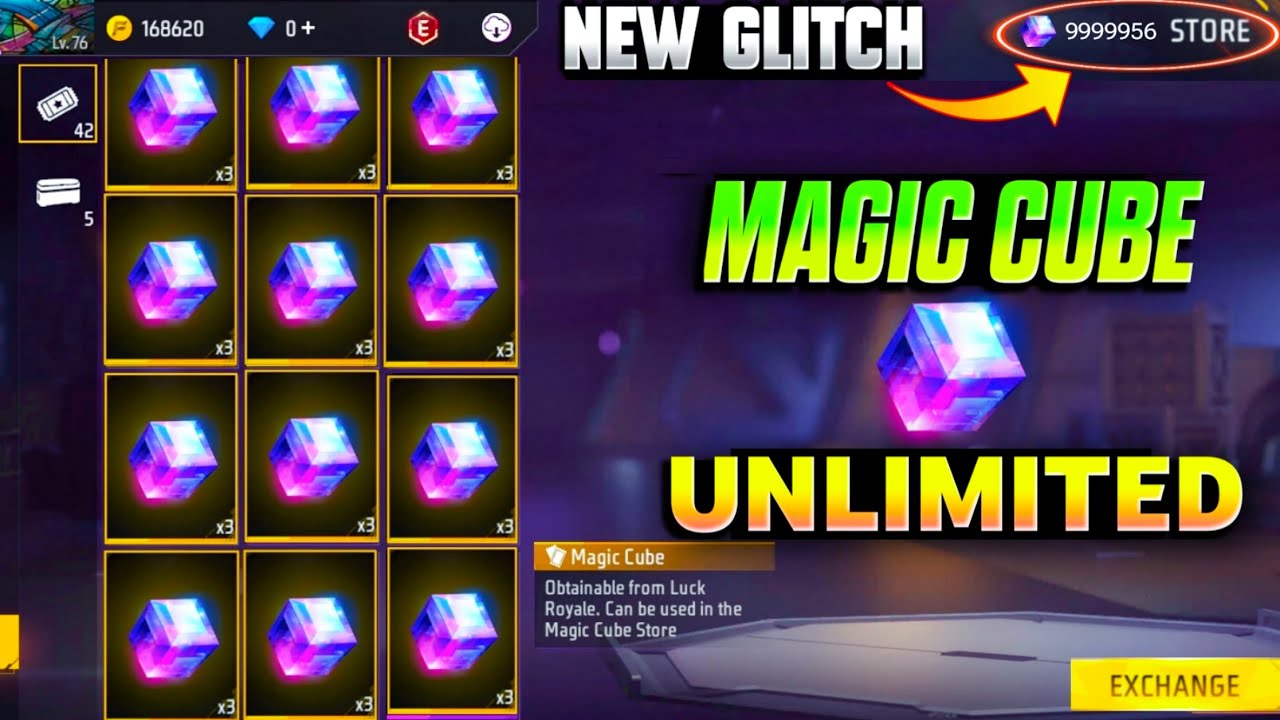 Tried Most Viral Trick  Free Fire 😲 unlimited magic cube glitch  🤩 ROCK GAMING 07