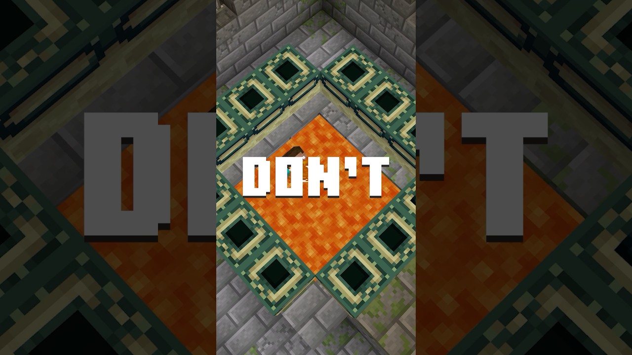 You should NOT do this in Minecraft!