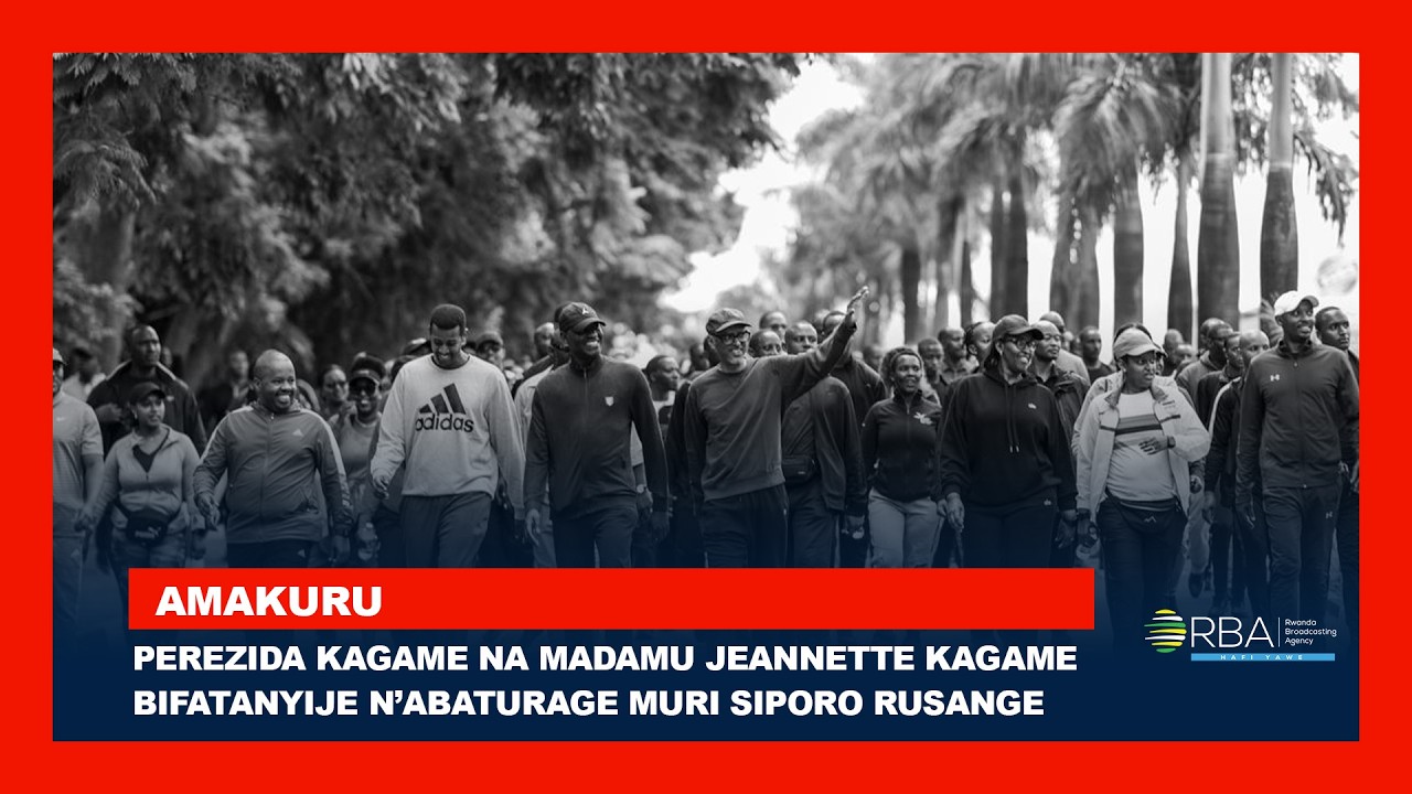 Perezida Kagame na Madamu Jeannette Kagame bifatanyije n’abaturage muri siporo rusange