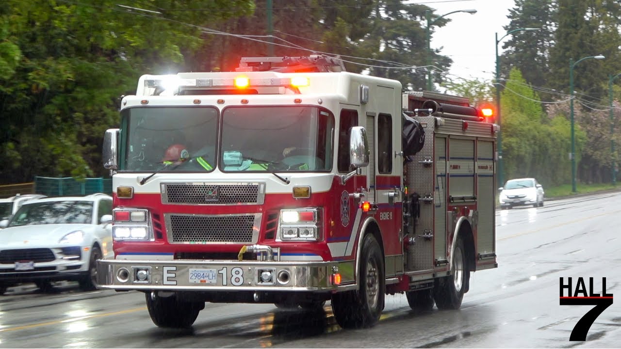 Vancouver Fire Rescue Services - Engine 18 Responding