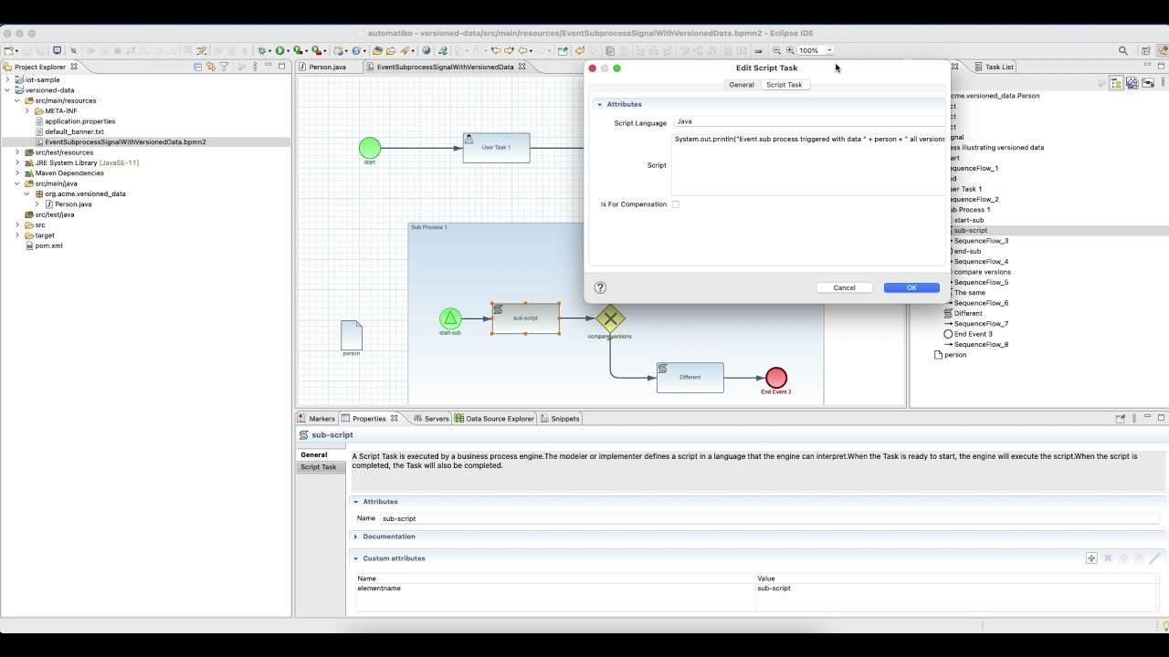 Automatiko :: Versioned workflow data