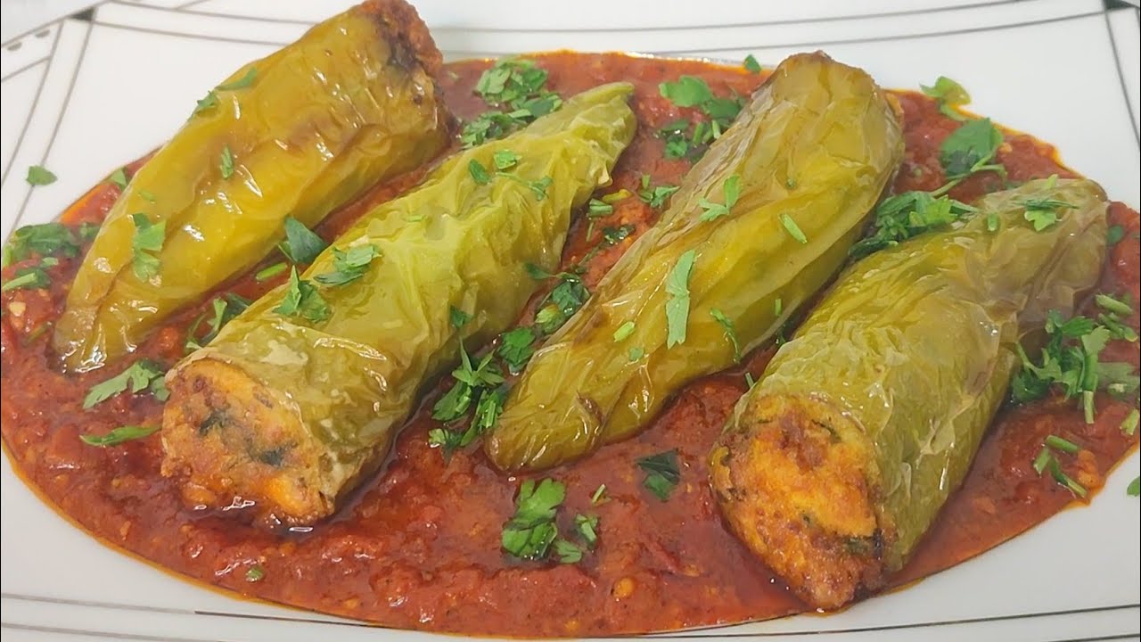 فلفل محشي تونسي بالدجاج بطريقة ساهلة بنة على بنة 🤤felfel mehchi tunisien