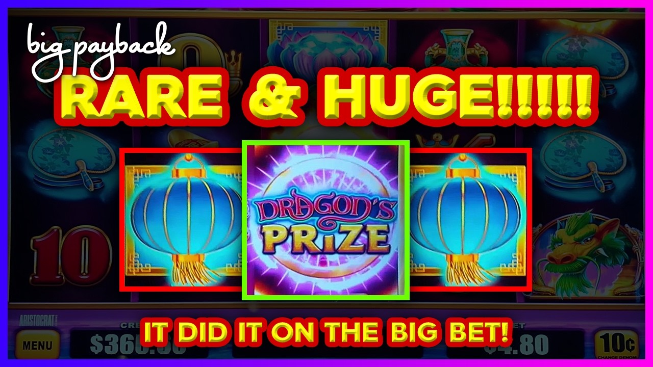 RARE Dragon's Prize → HUGE WIN on the BIG BET! Lanterns of the Dragon Slots!